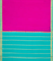 Hot Pink Woven Mysore Silk Saree With Contrast Border-MS3654