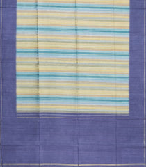 Multi Colour Printed Synthetic Dupion Saree With Stripes & Contrast Border-BL6057