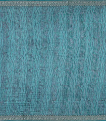 Sea Green Printed Chanderi Cotton Saree With Zari Border-CC1460