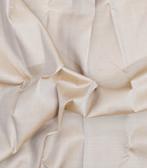 Off White Handloom Korvai Kanchipuram Silk Saree With Temple Border-KA15893