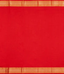 Red Handloom Paithani Silk Saree With Floral Zari Motifs & Meena Pallu-PA1107