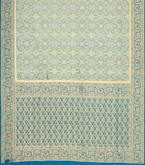 Shadow Green Woven Art Dupion Tissue Saree With Tie & Dye Motifs-BL5867