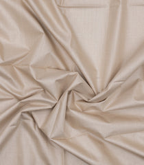 Taupe Woven Tussar Silk Saree With Contrast Border-TU3478