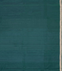 Teal Handloom Soft Tussar Silk Saree With Floral Buttas-TU3729