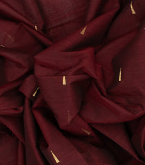 Maroon Handloom Kanchi Cotton Saree With Tree Buttas