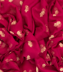 Pink Woven Mysore Silk Saree With Floral Buttas-MS3076