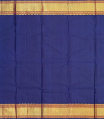 Taupe Handloom Korvai Kanchipuram Silk Saree With Stripes-KA12768