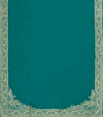 Sea Green Woven Synthetic Blended Saree With Embroidered Motifs-EN2038