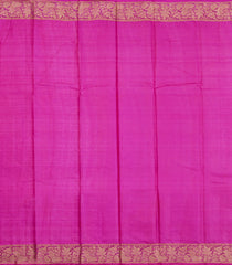 Pink Woven Tussar Silk Saree With Floral Buttas-TU3587