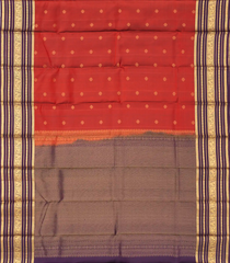 Crimson Handloom Soft Silk Saree With Buttas & Contrast Border-SO4038