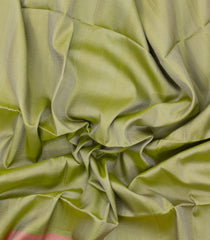 Pista Greem Handloom Soft Silk Saree With Stripes & Contrast Border-SO4613