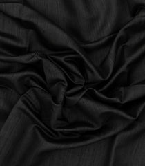 Black Handloom Dupion Silk Saree With Printed Pallu-DS0551