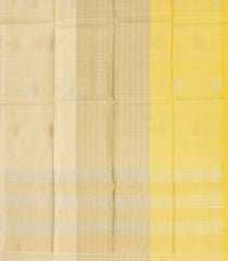 Beige Woven Kora Soft Silk Saree With Stripes & Buttas-SO4739