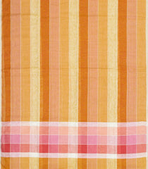 Multi Colour Handloom Linen Saree With Stripes-LI0735
