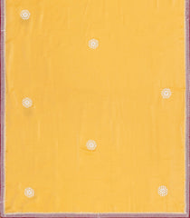 Yellow Synthetic Fendy Saree With Stone Border-BL5441