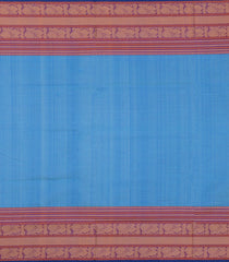 Sky Blue Handloom Silk Cotton Saree With Buttas-SC4408