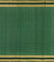 Green Handloom Kanchi Cotton Saree With Silk Border-KC1807