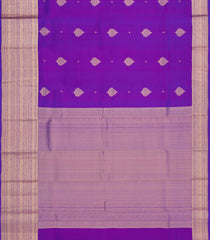 Purple Woven Pure Silk Saree With Zari Buttas-EC2585