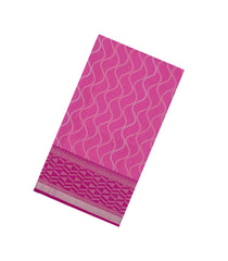BubbleGum Pink Handloom Soft Silk Saree With Wave Stirpes-SO4483