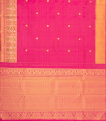 Pink Handloom Korvai Kanchipuram Silk Saree With Meena Border-KA16729