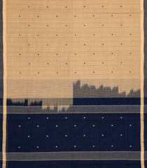 Beige Woven Rasipuram Cotton Saree With Checks & Buttas-RA2656