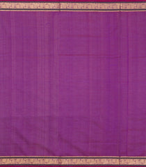 Purple Handloom Kanchi Cotton Saree With Silk Border-KC1821