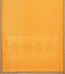 Mustard Woven Pure Silk Saree With Meena Motifs & Hand Embroidered Selvage-EN1800
