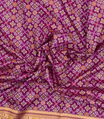 Magenta Woven Art Dupion Saree With Tie & Dye Motifs & Meena Border-BL5906