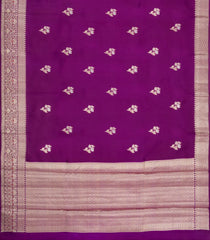 Magenta Woven Banarasi Chiniya Silk Saree With Buttas-BE1748
