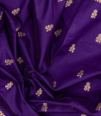 Purple Woven Art Dupion Saree With Buttas & Tie and Dye Border-BL5907