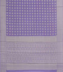 Lavender Woven Synthetic Viscose Saree With Floral Zari Motifs & Border-BL5078