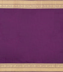 Dark Purple Woven Pure Silk Saree With Zari Buttas-EC2598