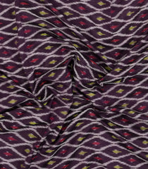 Dark Lilac Handwoven Orissa Cotton Saree With Tie & Dye Motifs-OR0914