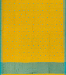 Yellow Printed Tussar Silk Saree With Diamond Motifs-TU3454