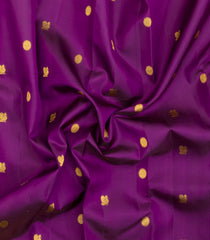 Dark Purple Handloom Kanchipuram Silk Saree With Zari Buttas-KA15906