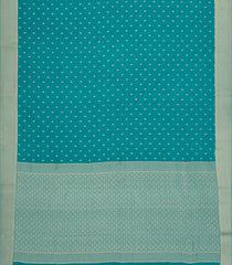 Cyan Woven Mysore Silk Saree With Floral Motifs-MS3405