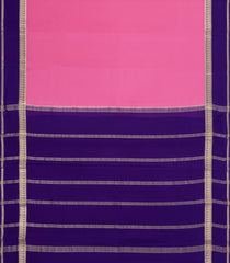 Bubblegum Pink Woven Mysore Silk Saree With Contrast Zari Border-MS3593