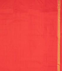 Red Handloom Kanchipuram Silk Saree With Zari Checks & Buttas-KA16404