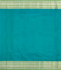 Blue Handloom Korvai Kanchipuram Silk Saree With Floral Zari Motifs-KA16138