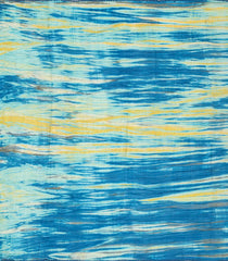 Blue Handloom Tussar Silk Saree With Printed Tie & Dye Motifs-TU2837