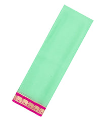Aquamarine Woven Mysore Silk Saree With Contrast Border-MS3762