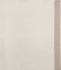 Off White Woven Art Linen Saree With Floral Motifs-BL5649