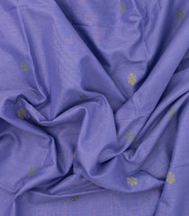 Lavender Handloom Bengal Cotton Saree With Stirpes & Floral Buttas-BG1694