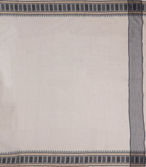 Taupe Woven Tussar Silk Saree With Contrast Border-TU3478