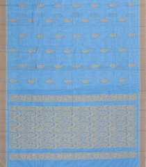 Light Blue Woven Rasipuram Cotton Saree With Floral Buttas-RA2563