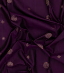 Dusty Purple Handloom Soft Silk Saree With Floral Buttas & Contrast Pallu-SO4453
