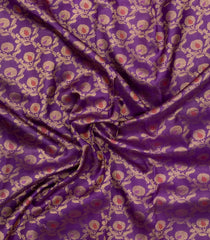 Purple Handloom Korvai Kanchipuram Silk Saree With Meena Floral Zari Motifs-KA15832