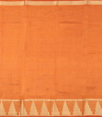 Orange Woven Art Tussar Silk Saree With Temple Border-SY0558