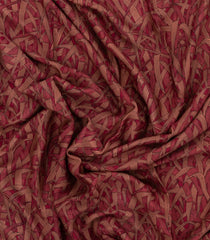 Brown Woven Pure Silk Saree With Printed Floral Motifs-PS0669