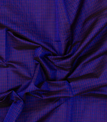 Blue Handloom Silk Cotton Saree With Checks-SC4287